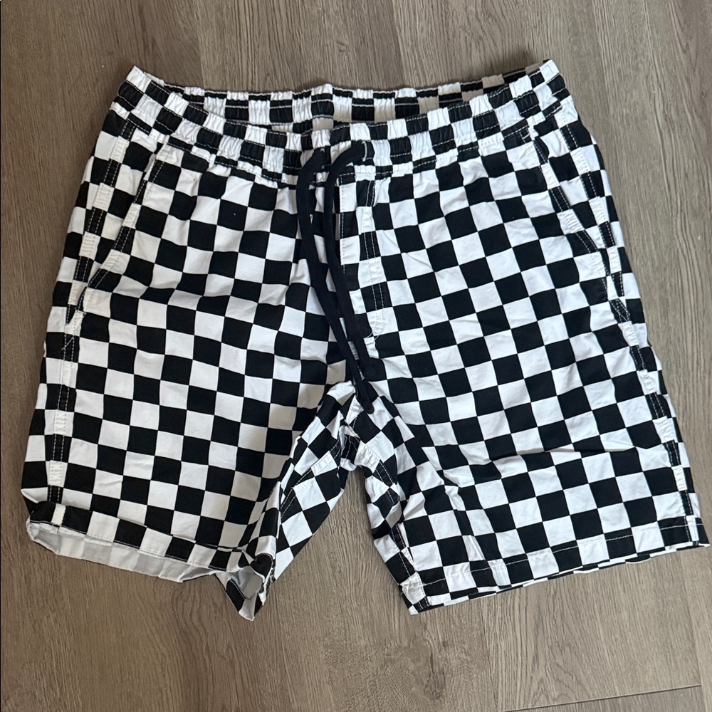 Vans Checkered Black and White Board Shorts